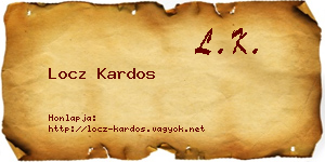 Locz Kardos névjegykártya